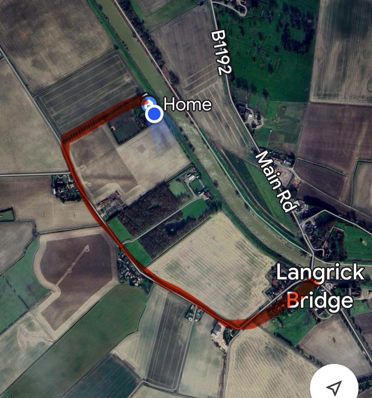 Map showing The Barn at White House Farm location near Langrick Bridge